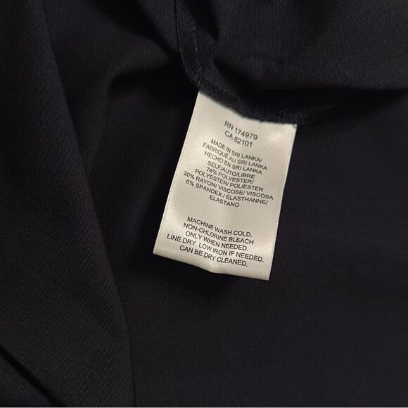 BCBGMaxAzria NWT Black Asymmetrical Layered Faux Wrap Pencil Skirt Size 6 - Picture 7 of 8